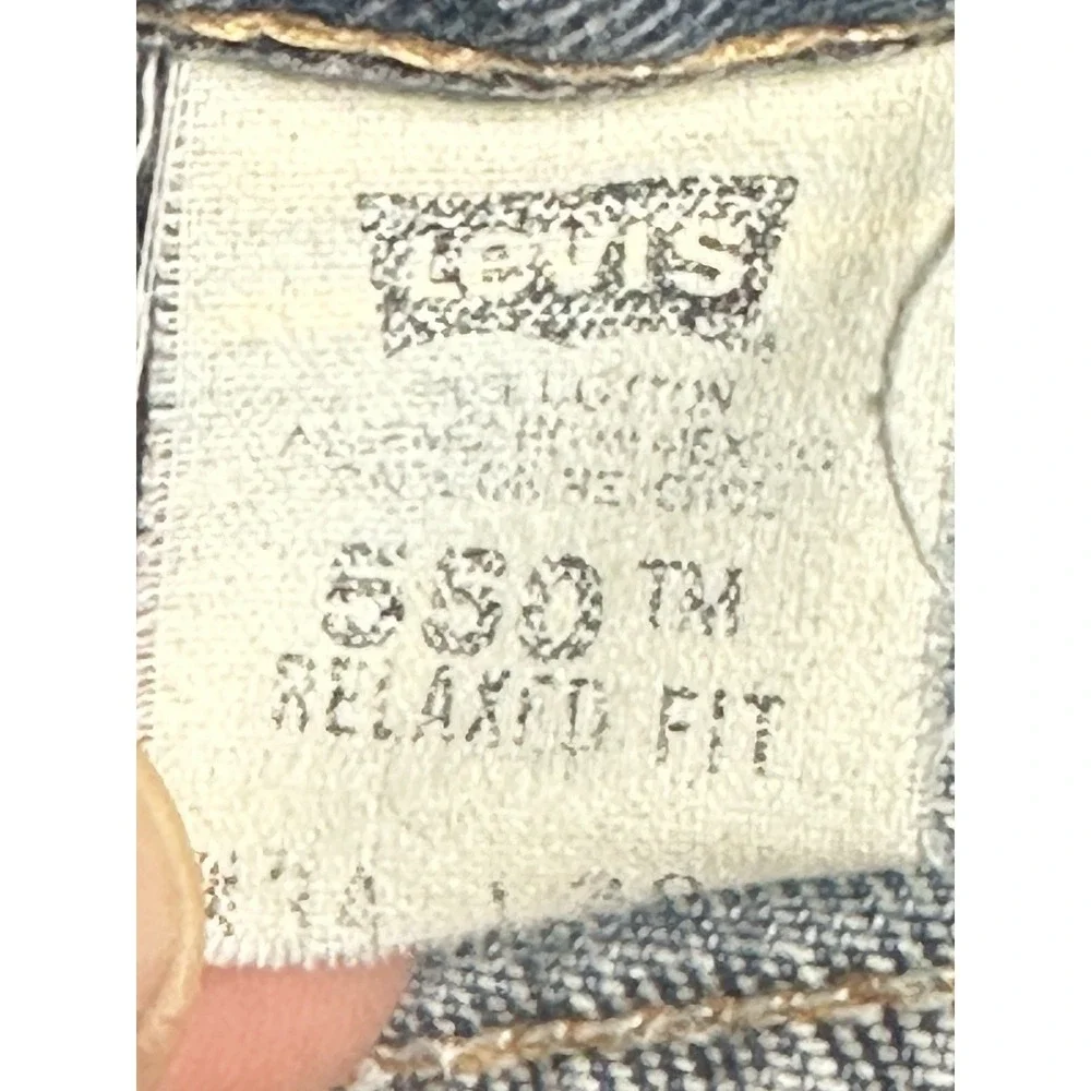 Vintage Levis 550 Relaxed Fit Jeans Mens 34x30 Medium Wash Blue Denim Pants‎